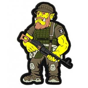 Патч, шеврон ПВХ на липучке Орк Z с пулеметом [Strike Gear]